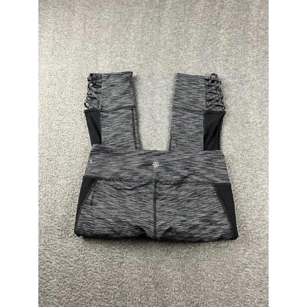 Athleta Women's Gray and Black Capri Leggings Size Small